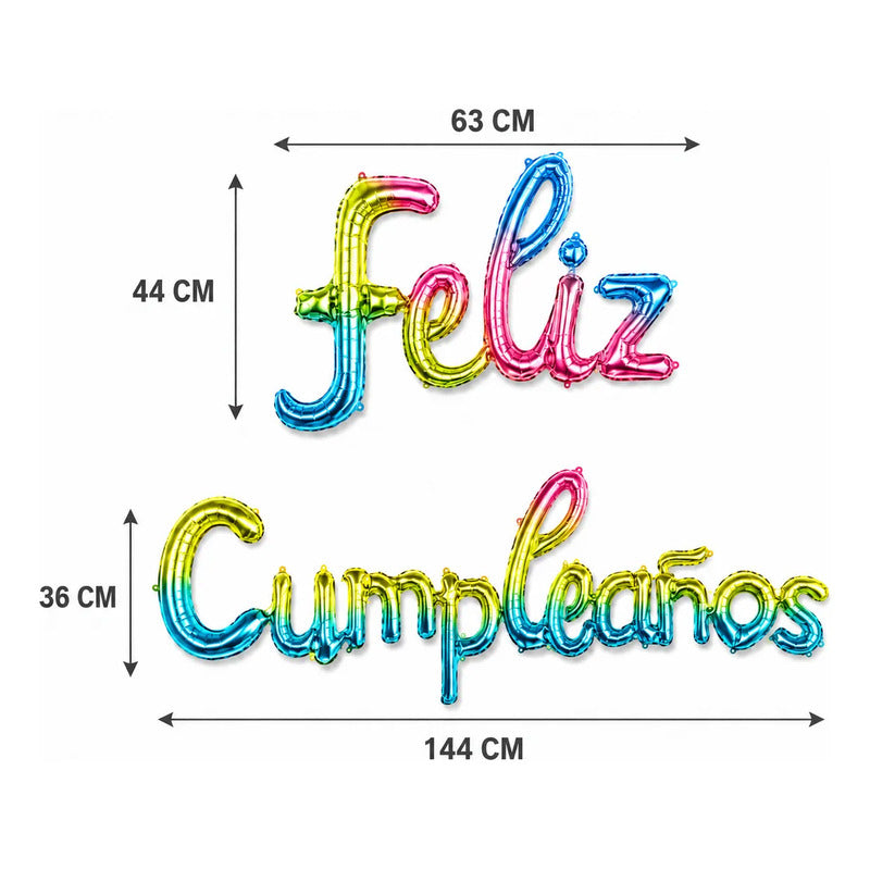 Set de Globos Feliz Cumpleaños