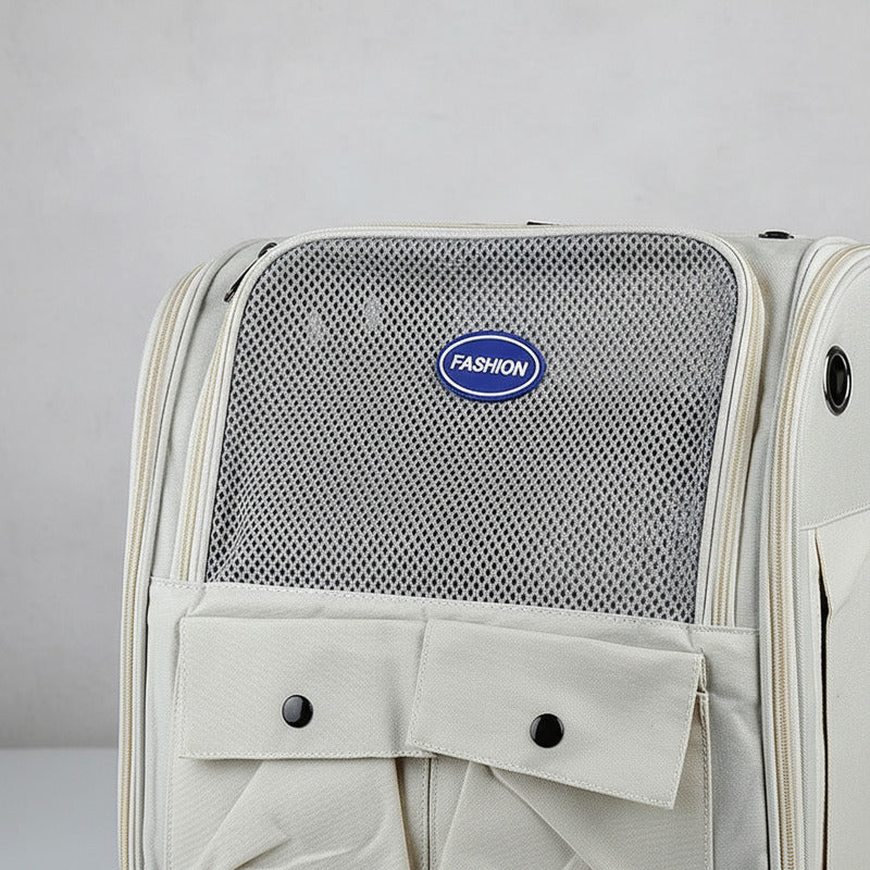 Mochila Transportadora Para Mascota Con Bolsillos 35 X 36 cm