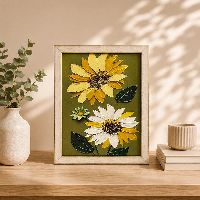 Cuadro De Flores Dos Girasoles