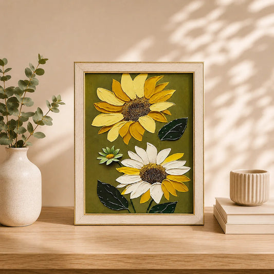 Cuadro De Flores Dos Girasoles