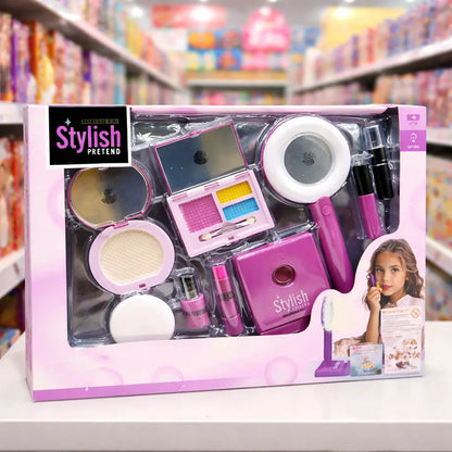 Set Maquillaje Grande Con Aro De Luz