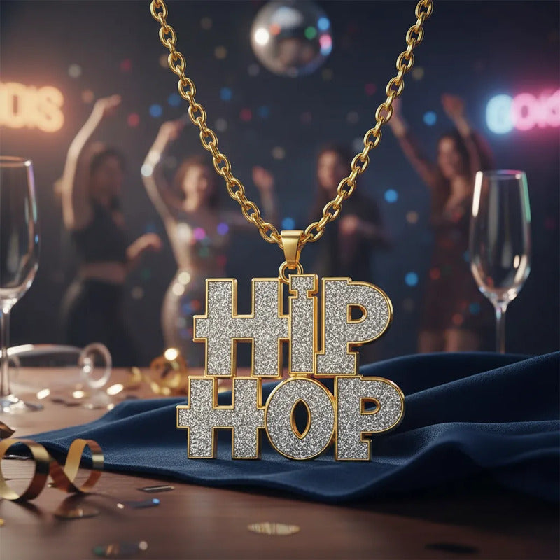 Collar Hip Hop Con Brillo