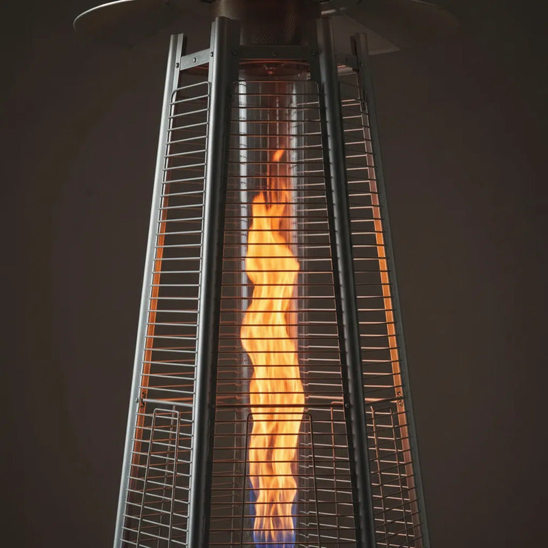 Estufa A Gas Pirámide Exterior Tipo Hongo Acero Inoxidable
