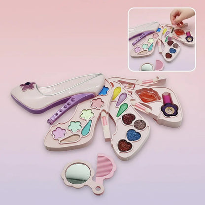 Petaca Zapato Con Sombras, Labial y Pintura de Uñas
