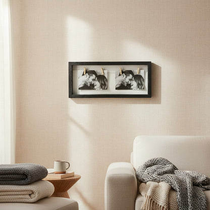 Portarretrato Rectangular Con Palillos 19 X 43 cm