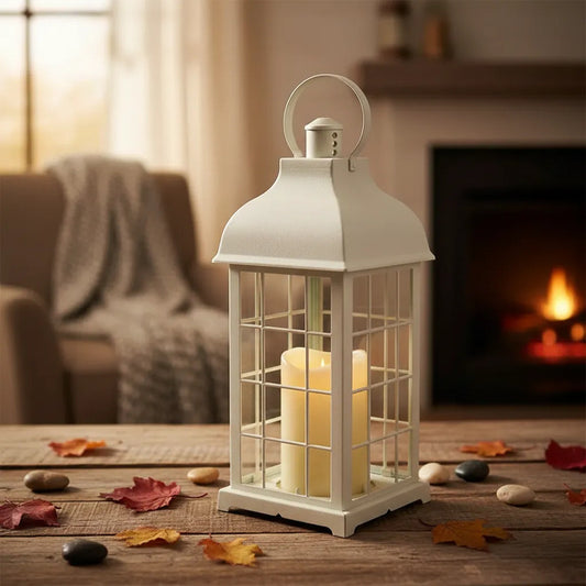 Fanal Con Vela Led Luminoso Grande