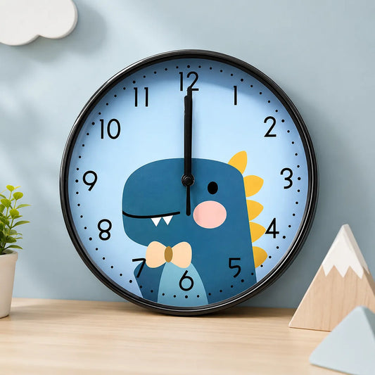 Reloj De Pared Infantil Dinosaurio