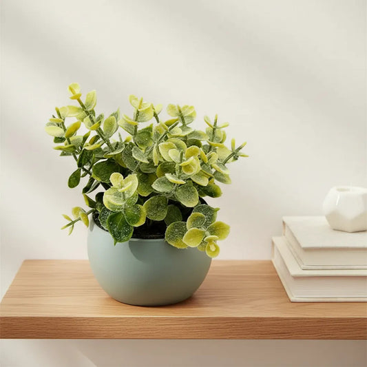 Planta Artificial Eucalipto Con Maceta
