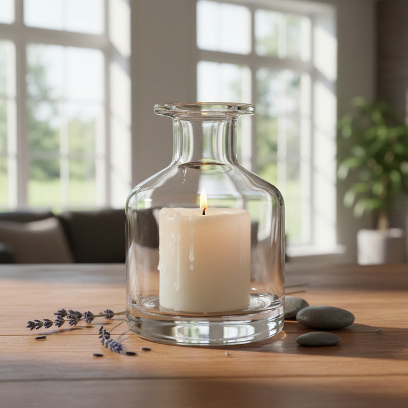 Candelabro De Vidrio 9 cm