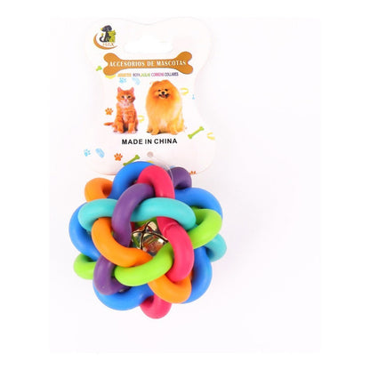 Pelota Goma De Colores Con Cascabel