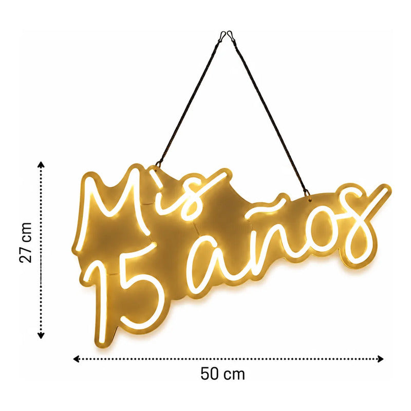 Cartel Luminoso Neón Led Mis 15 Años