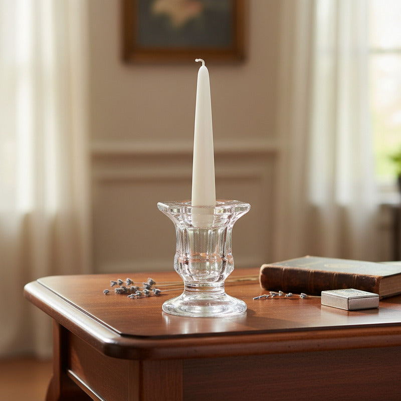 Candelabro De Vidrio 6 X 2,5 cm