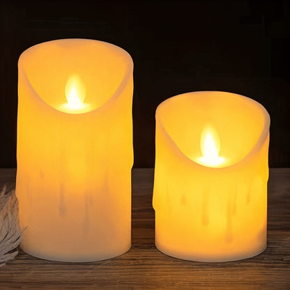 Vela Led Efecto Cebo 8cm Blanco Cálido