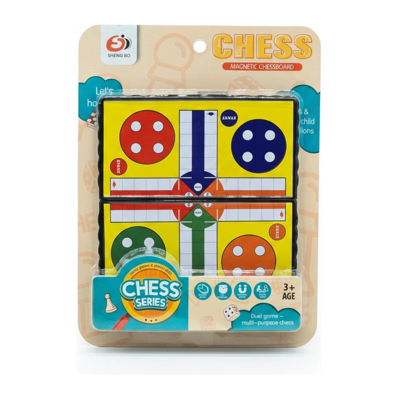 Juego De Mesa Damas Magnetico Y Plegable  30 x 30 cm