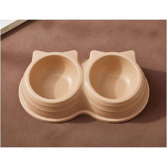 Comedero Doble Para Mascotas Orejitas 24 X 5,5cm