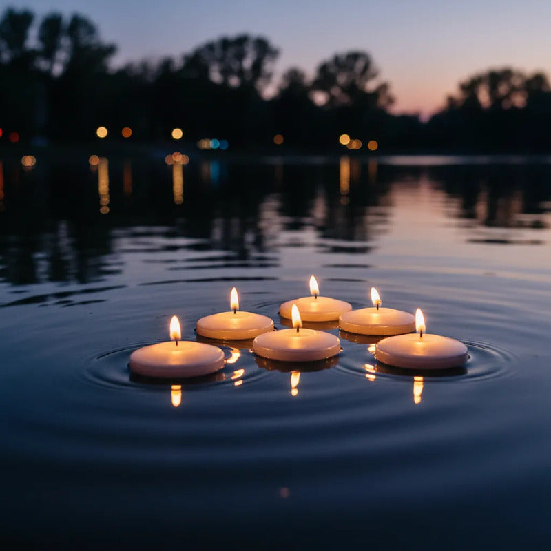Set De Velas Flotantes X6