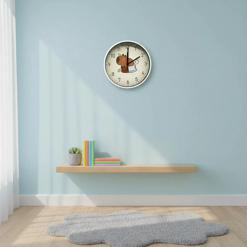 Reloj De Pared Infantil Capibara
