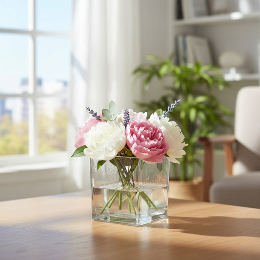 Florero Cubo De Vidrio 6 X 6 cm