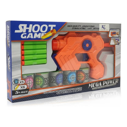Pistola Lanza Dardos Mega Power Naranja