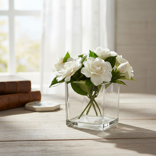 Florero Cubo De Vidrio 8 X 8 cm