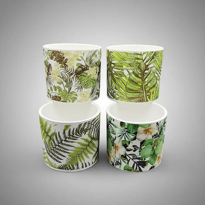 Set X4 Macetas De Cerámica