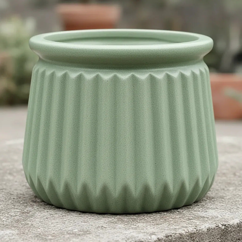 Maceta Cerámica Con Cuello 8,5 cm