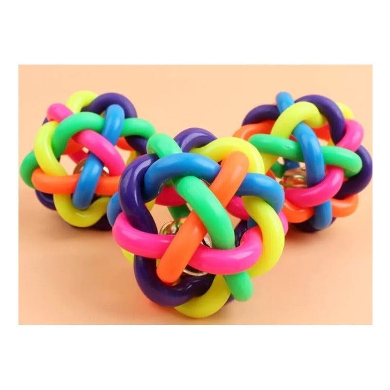 Pelota Goma De Colores Con Cascabel