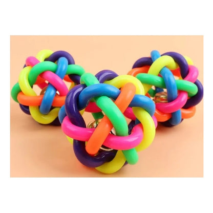 Pelota Goma De Colores Con Cascabel