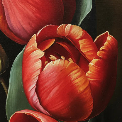 Cuadro De Flores Tulipán Rojo