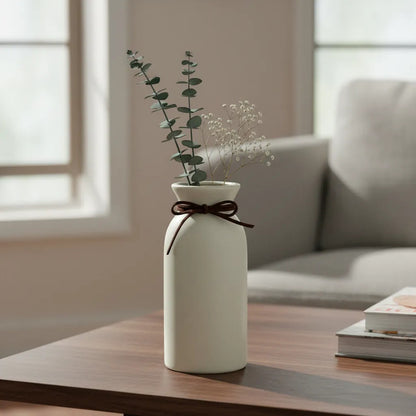 Florero De Cerámica Con Lazo 14,5 cm
