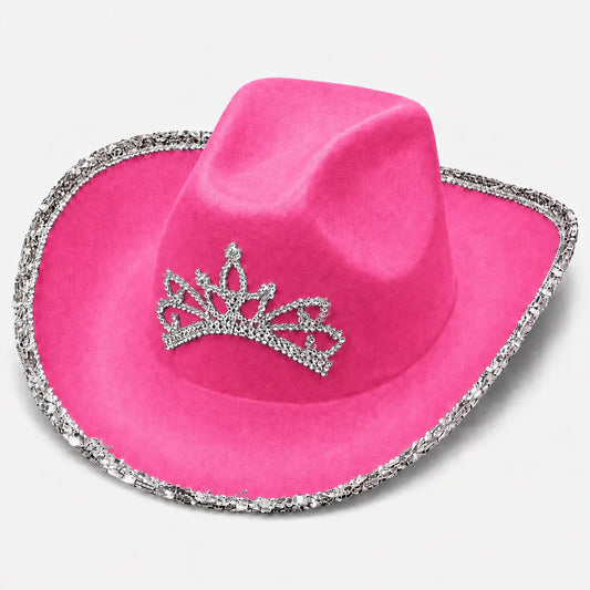 Sombrero Cowboy Con Corona y Strass