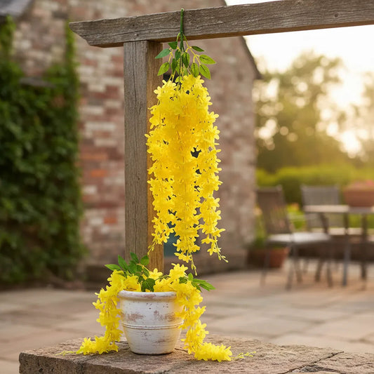 Planta Colgante Mini Flor De Color 85 cm