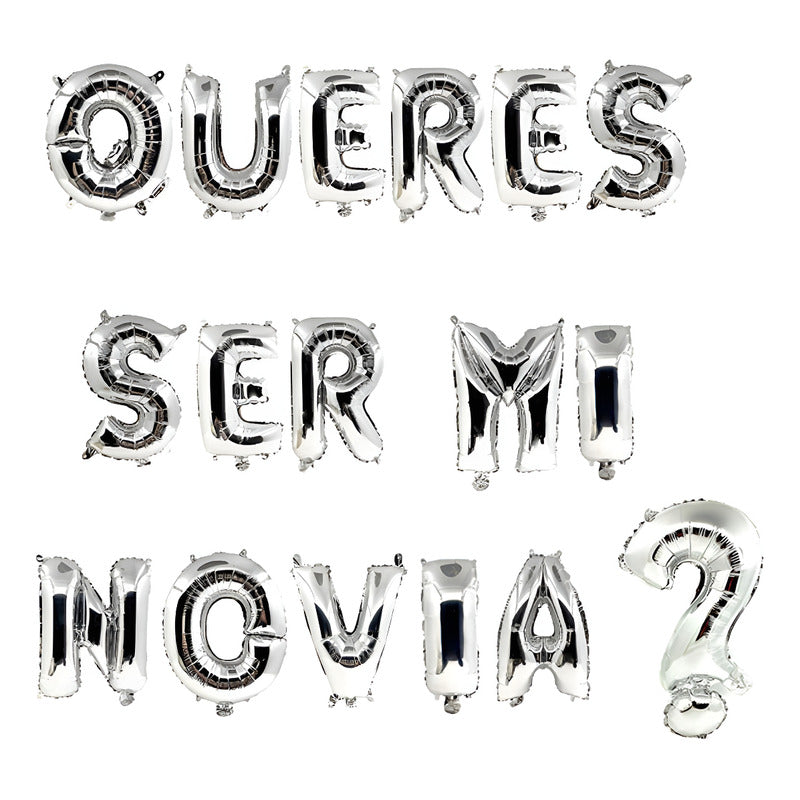 Set De Globos Queres Ser Mi Novia?