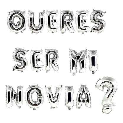 Set De Globos Queres Ser Mi Novia?