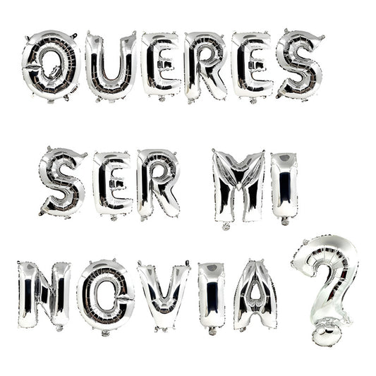 Set De Globos Queres Ser Mi Novia?