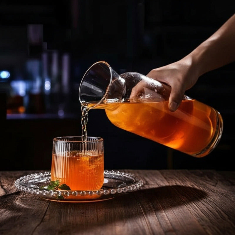 Florero De Vidrio Diseño Cuello 17,5 cm