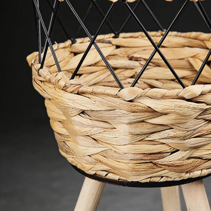 Porta Maceta De Mimbre Con Patas 32 cm