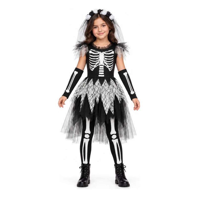 Disfraz Novia Calavera con Vincha