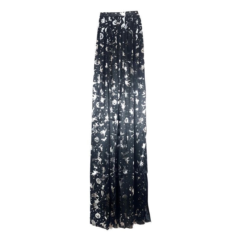 Capa Diseño Bruja Y Calabazas 130cm