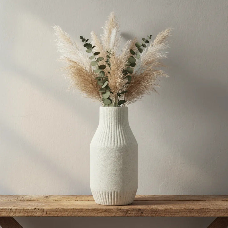 Florero De Cerámica Cuello