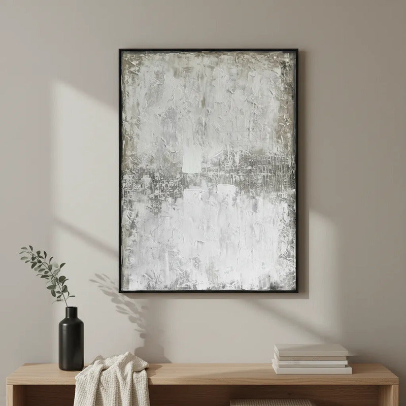 Cuadro Elegante Gris Con Detalles
