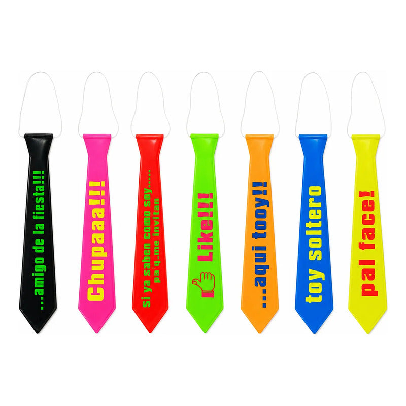 Corbata Fluo con Frase