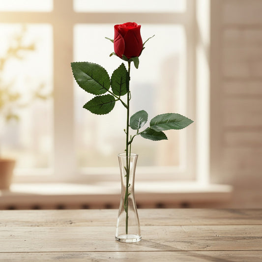 Rosa Roja De Terciopelo 55cm