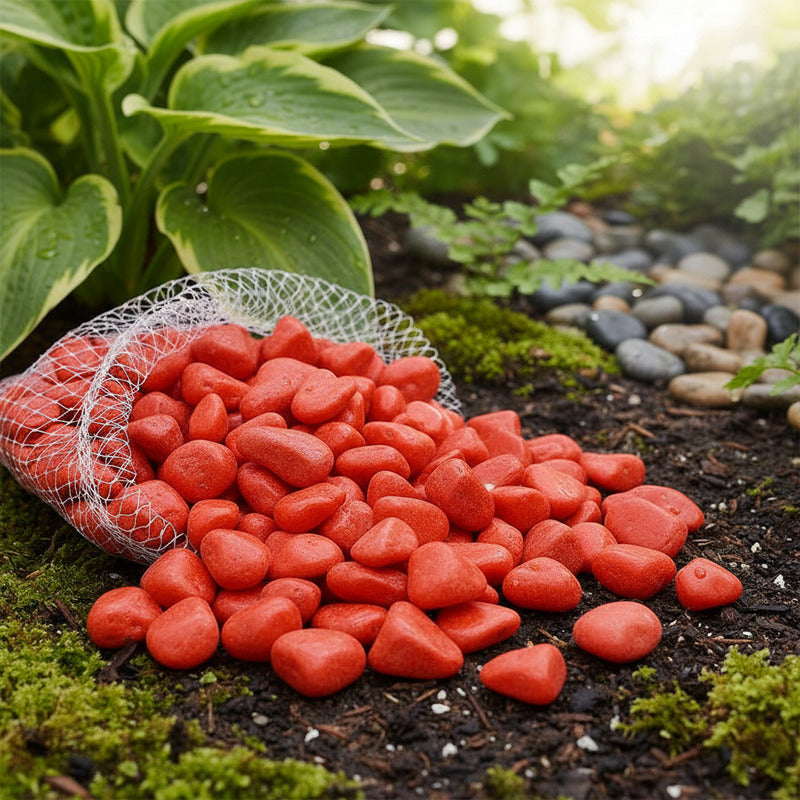Piedras Decorativas Rojas 500g