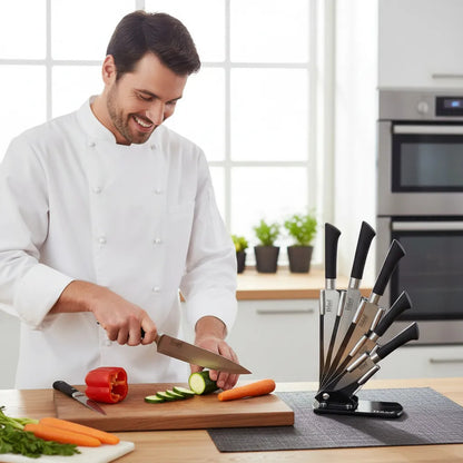 Set De 5 Cuchillos Báss En Acero Inoxidable Ergonómicos