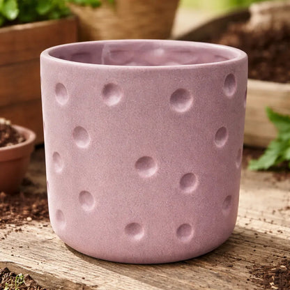 Macetas De Cerámica Con Puntos 10 cm