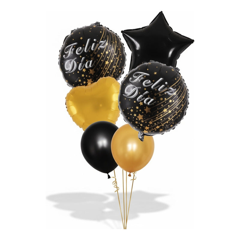Set De Globos Feliz Día X6