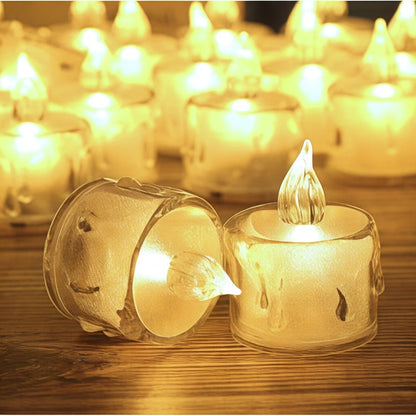 Vela Led Transparente Blanco Cálido 5cm X24