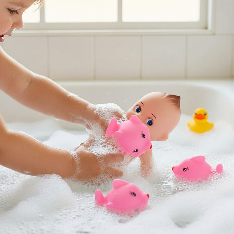 Bebé En Bañito Con Chiflones