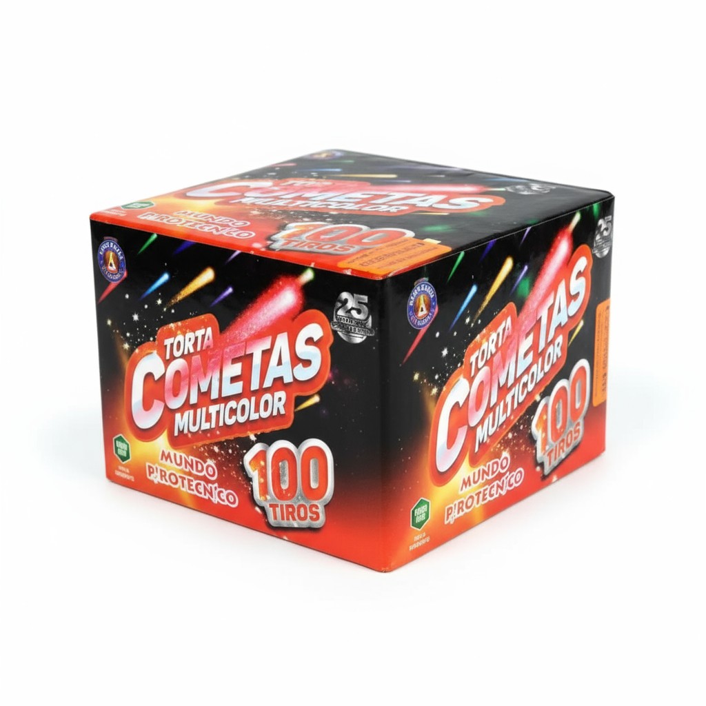 Torta Cometas Multicolor 100 Tiros – Pet Friendly